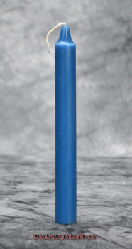 Hexenshop Dark Phönix Hellblau Durchgefärbte Ritualstabkerze